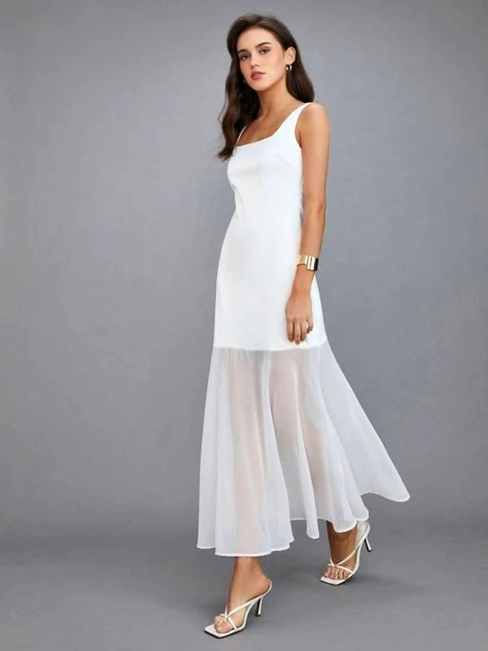 Commense White Maxi Dress Like New